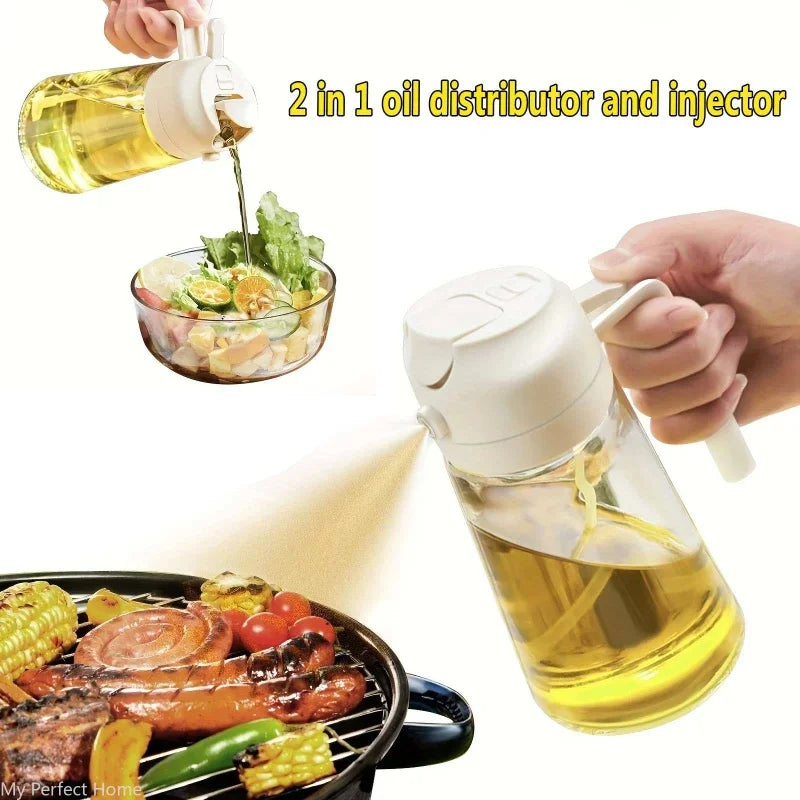 2 in 1 Glass Oil Sprayer & Dispenser